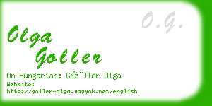 olga goller business card